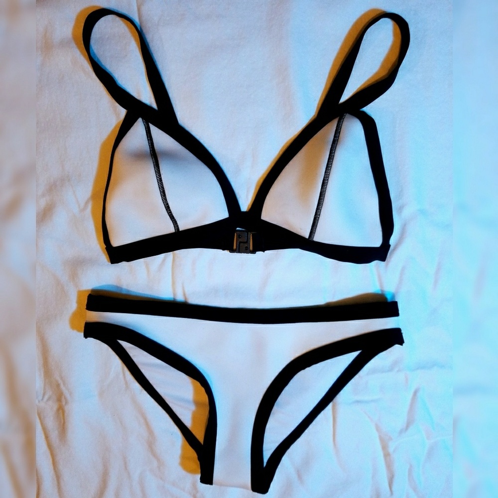Black & White Colorblock Bikini